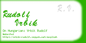 rudolf vrbik business card